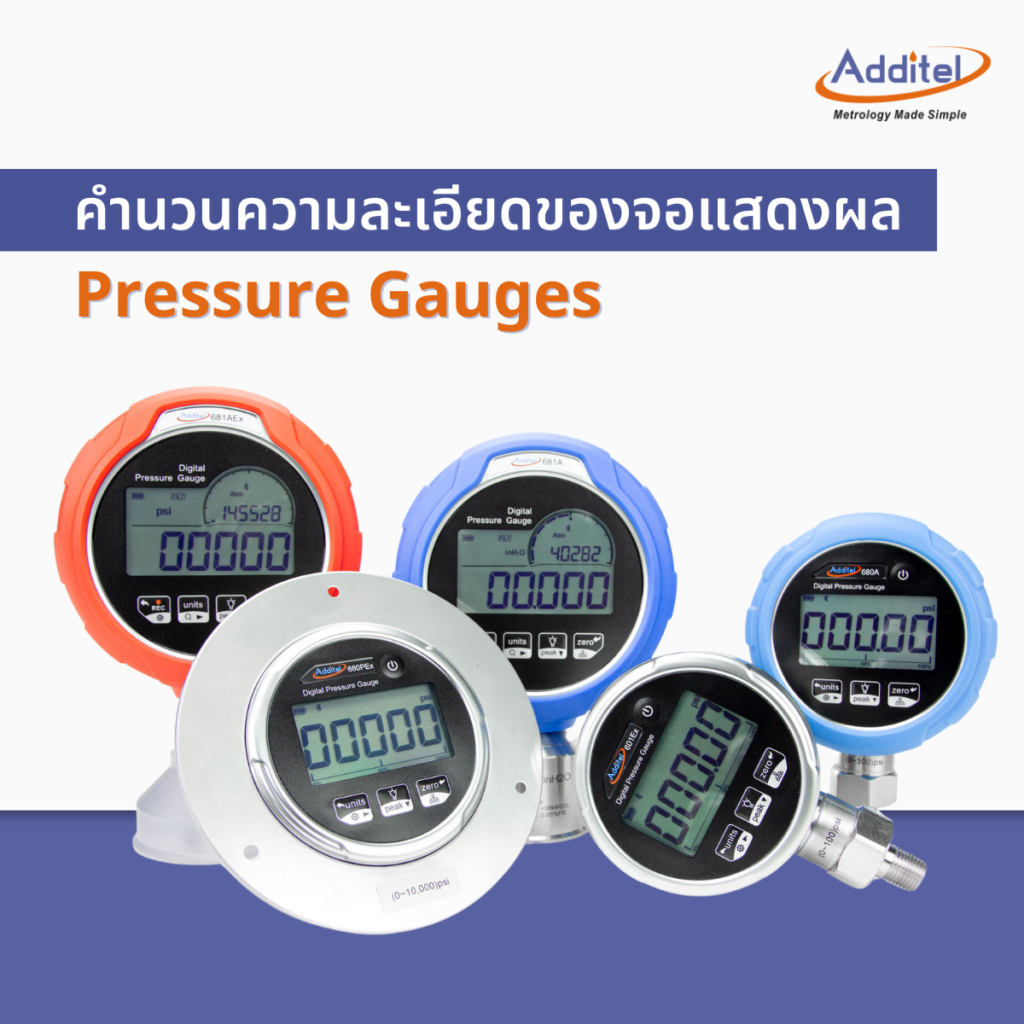 how to calculate display resolution of pressure gauge