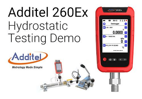 Additel adt260Ex hydrostatic Testing