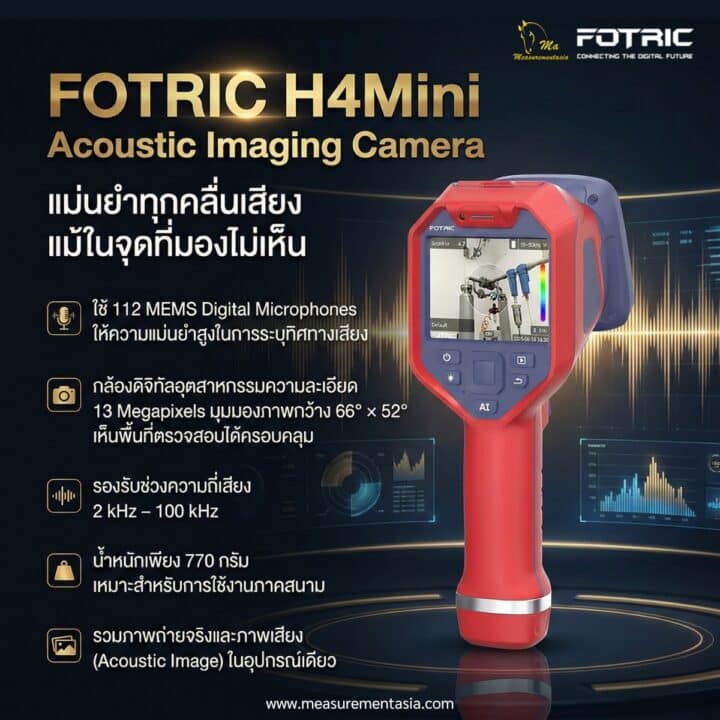 FOTRIC H4Mini Acoustic Imaging Camera กล้องถ่ายภาพคลื่นเสียง